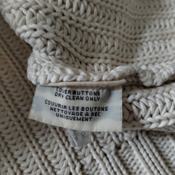 Denim &Supply Ralph Lauren Toggle Cardigan Size Small Ivory Ribbed Cotton - Picture 4 of 9